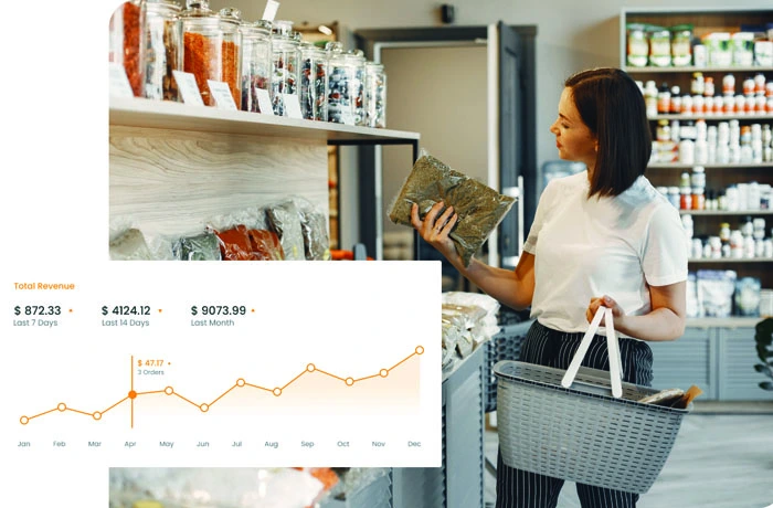 Image of a grocery store to represent Universell’s tailored tools for managing grocery businesses.