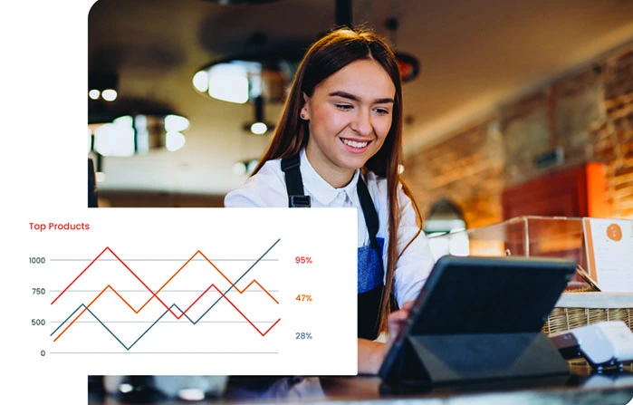 Illustration of multiple business service icons representing Universell’s wide range of digital tools for business support.